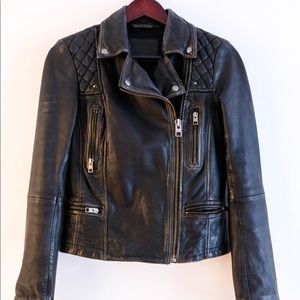 All Saints Cargo Leather biker Jacket